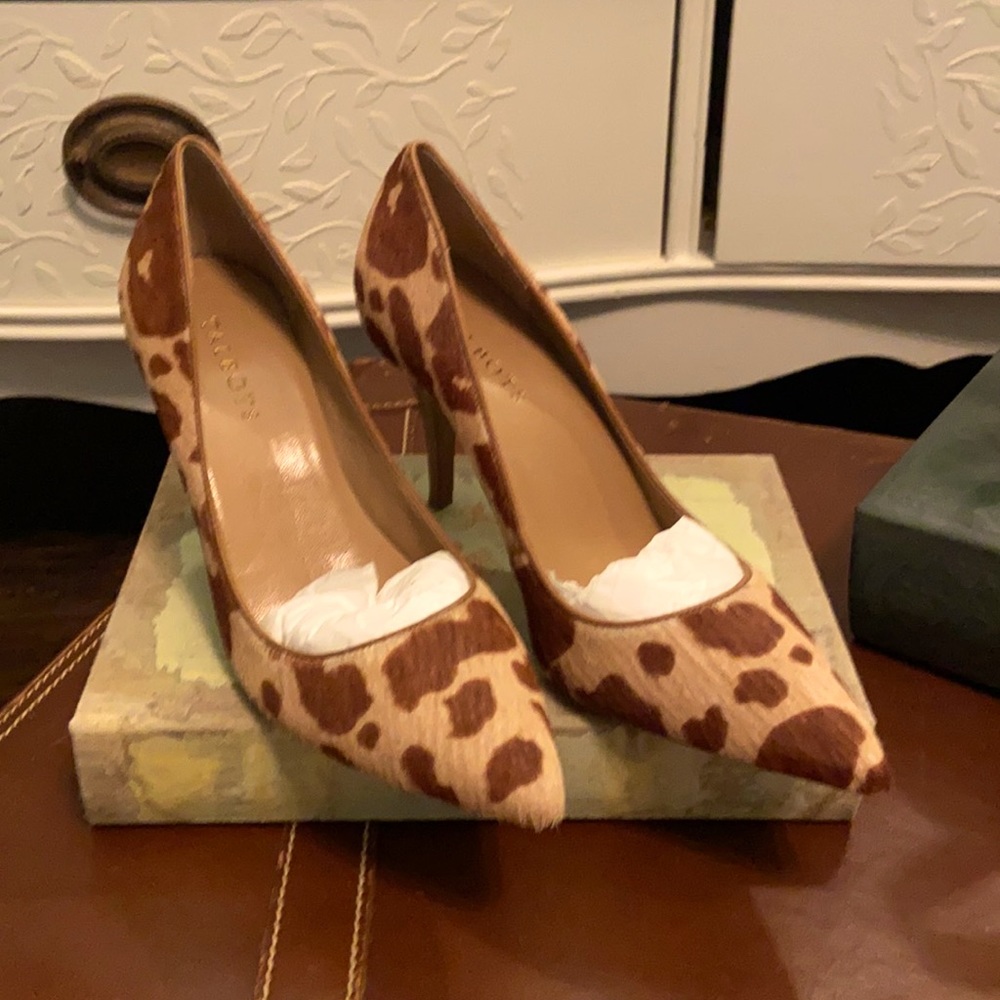 Talbot , calf hair pumps, leopard print, 8